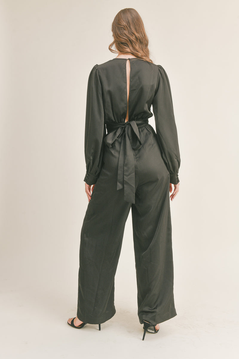 MARISOL DEEP V NECK JUMPSUIT