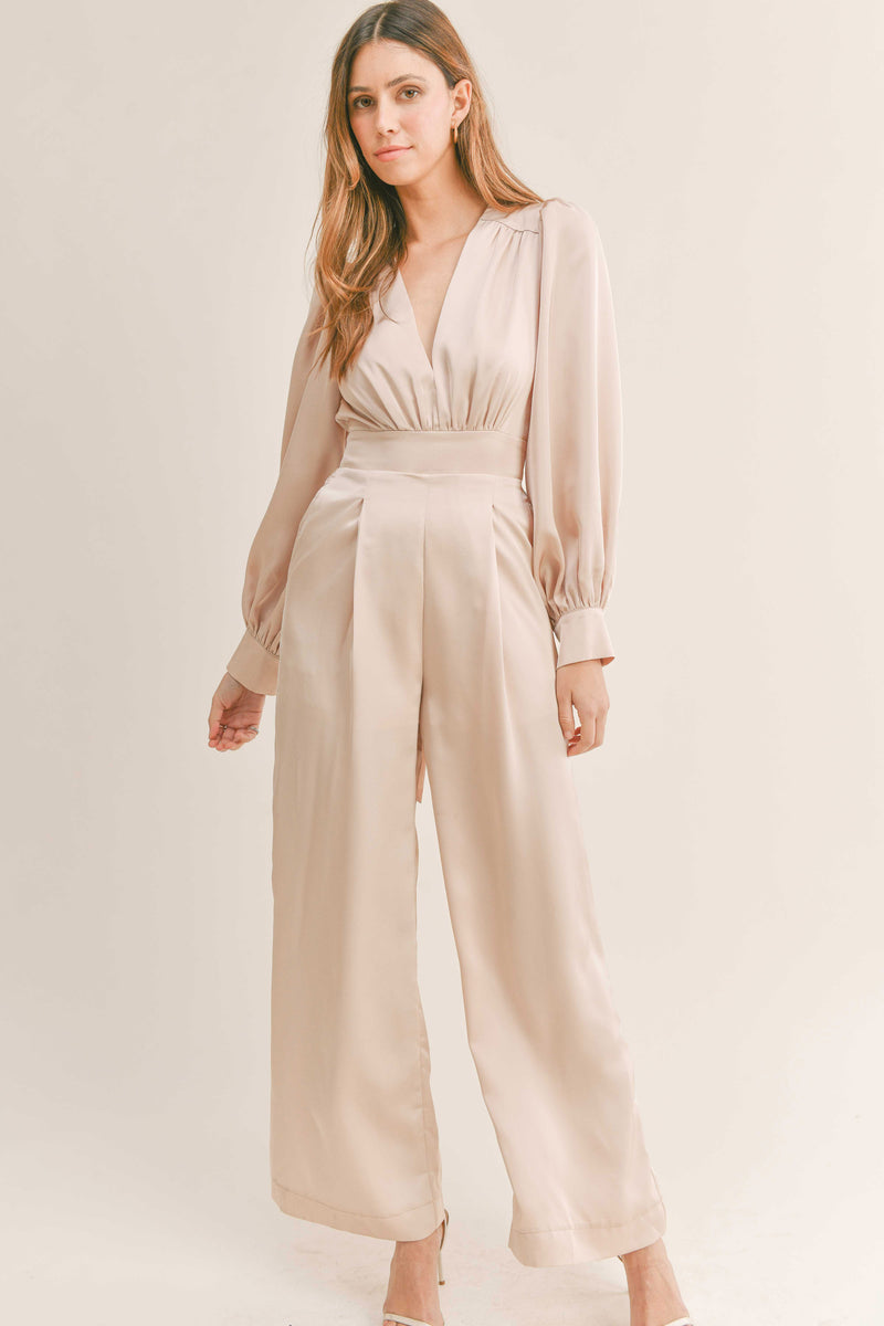 MARISOL DEEP V NECK JUMPSUIT