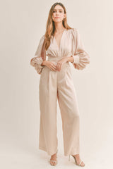 MARISOL DEEP V NECK JUMPSUIT