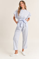 KAYDENCE FRILL SLEEVE JUMPSUIT