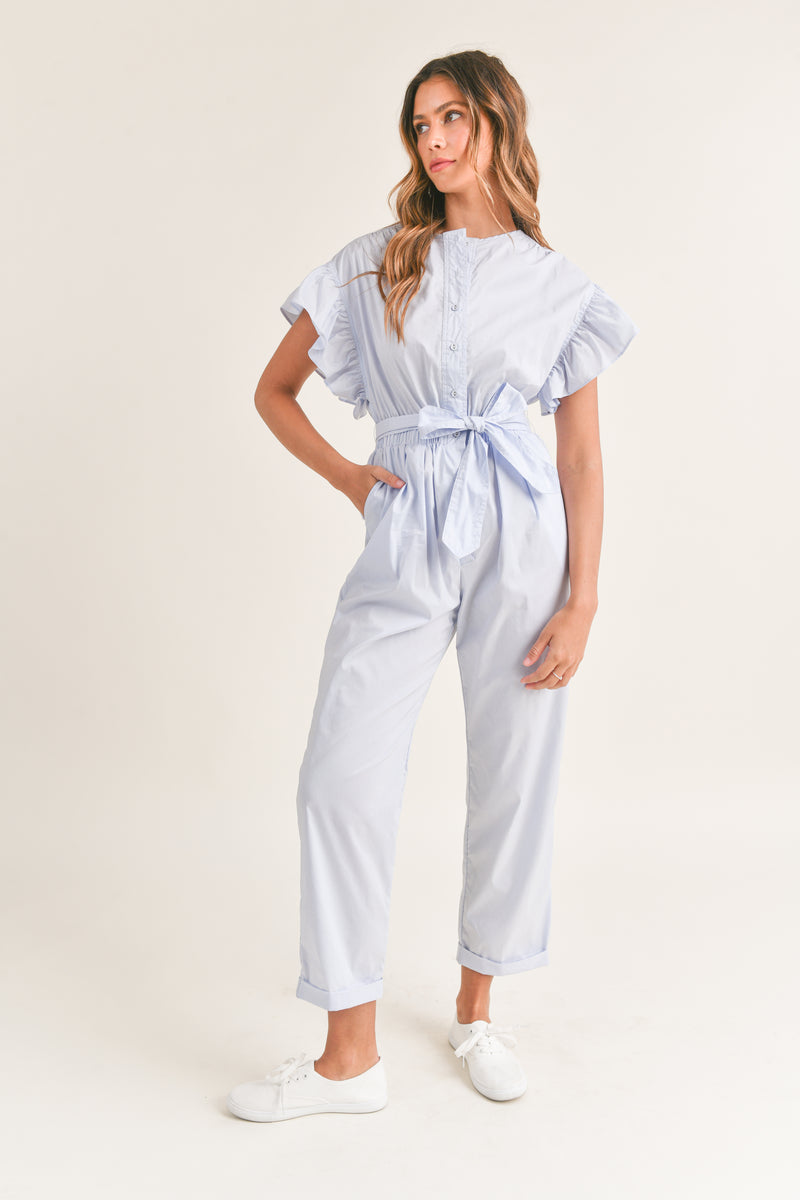 KAYDENCE FRILL SLEEVE JUMPSUIT