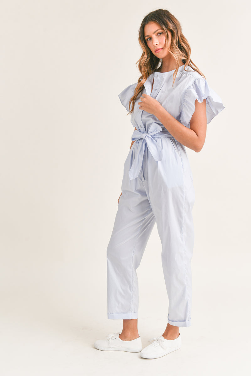 KAYDENCE FRILL SLEEVE JUMPSUIT