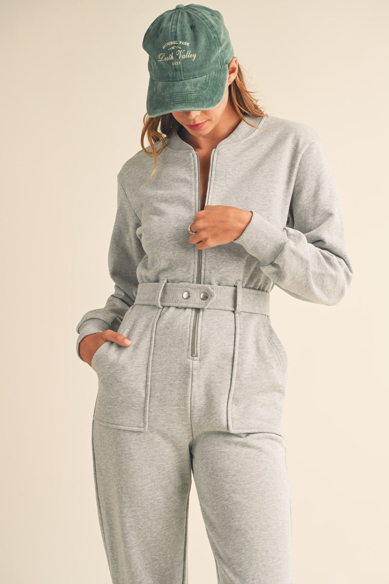 EVADNE FRONT ZIP UP JUMPSUIT