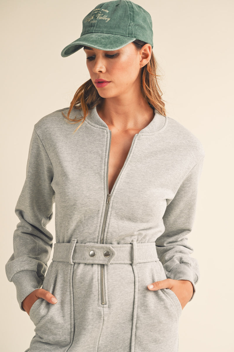 EVADNE FRONT ZIP UP JUMPSUIT