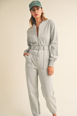 EVADNE FRONT ZIP UP JUMPSUIT