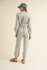 EVADNE FRONT ZIP UP JUMPSUIT