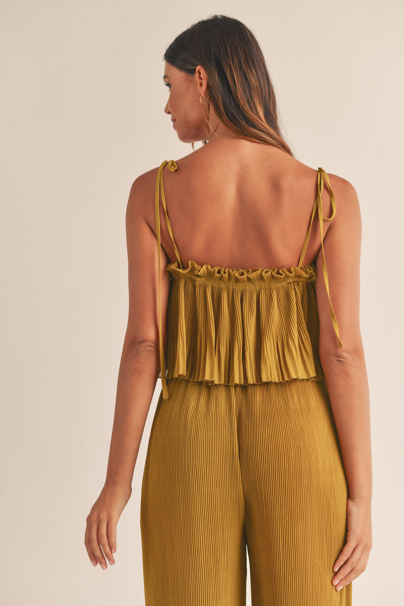 MINETTE PLEATED WIDE LEG JUMPSUIT