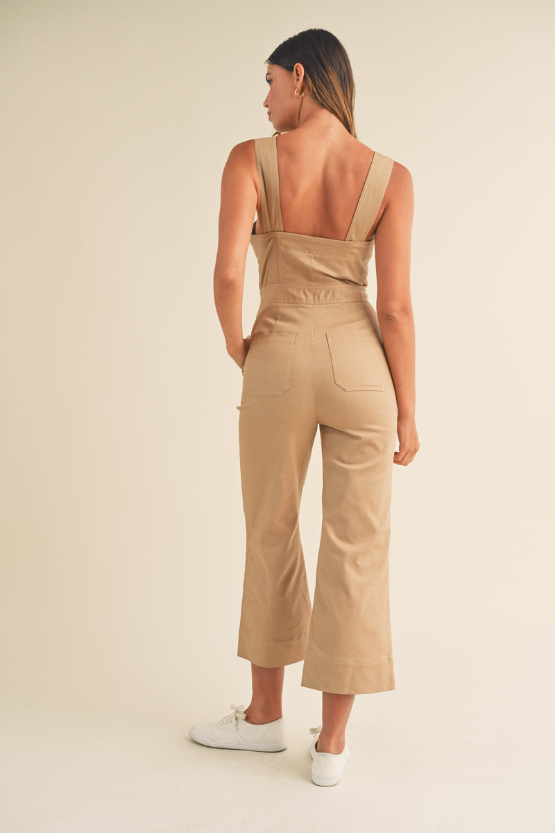 LISETTE BUTTON DOWN JUMPSUIT