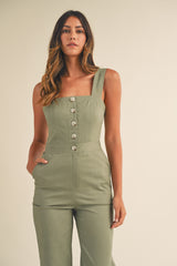 LISETTE BUTTON DOWN JUMPSUIT