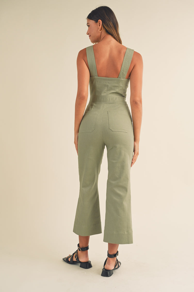 LISETTE BUTTON DOWN JUMPSUIT