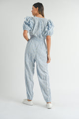 EWA FLORAL EYELET JIMSUIT