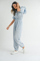 EWA FLORAL EYELET JIMSUIT