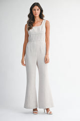 VIVIJI TWEED SLEEVELESS JUMPSUIT