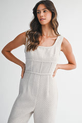 VIVIJI TWEED SLEEVELESS JUMPSUIT