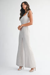 VIVIJI TWEED SLEEVELESS JUMPSUIT