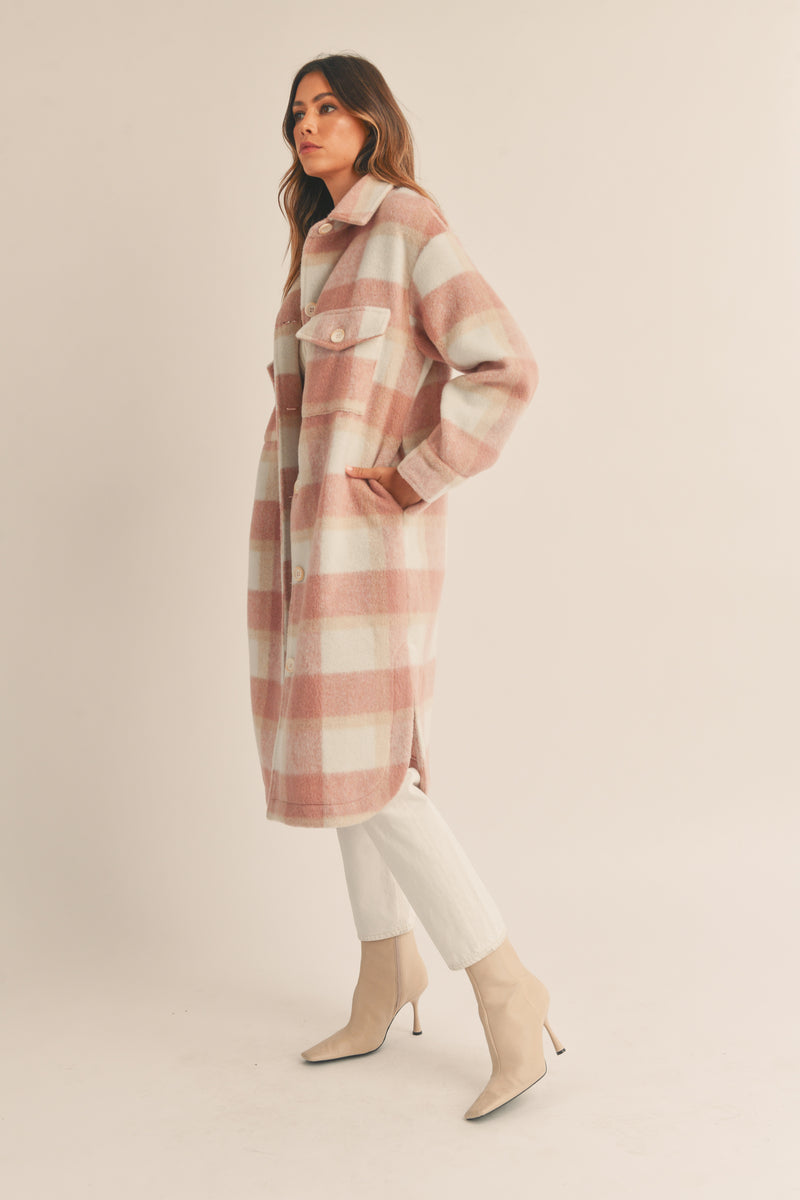 MORIYA PLAID LONG SHIRT JACKET