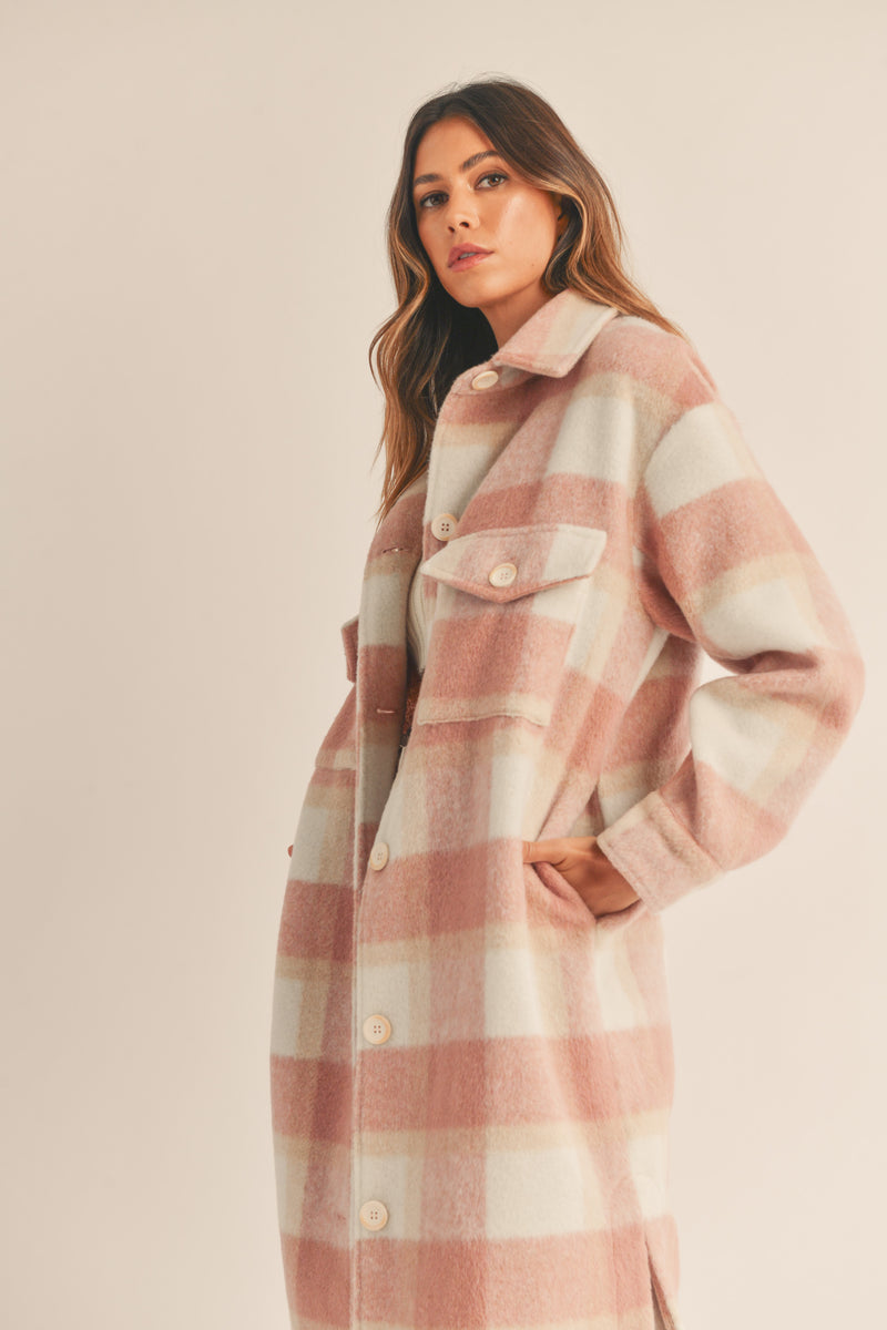 MORIYA PLAID LONG SHIRT JACKET