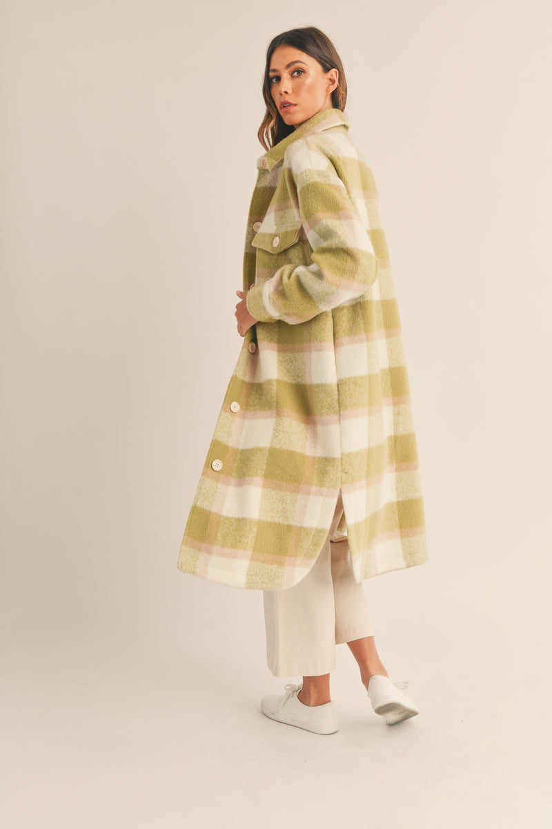 MORIYA PLAID LONG SHIRT JACKET