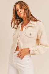 SOL FUZZY SWEATER JACKET