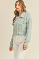 SOL FUZZY SWEATER JACKET