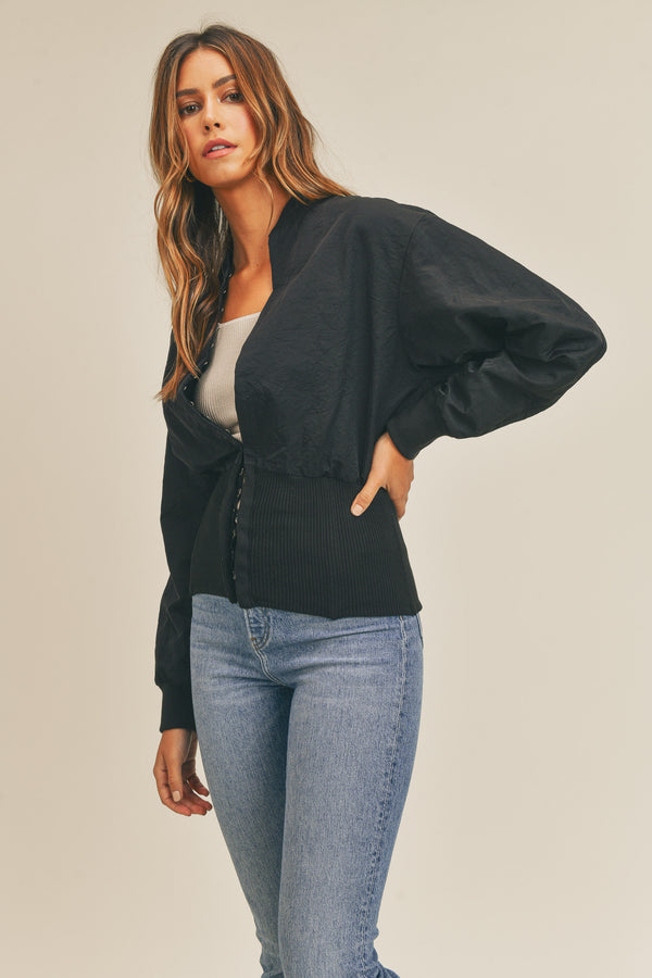 GAIA LONG SLEEVE TWO WAY JACKET