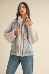 ATHINA FLEECE DENIM JACKET