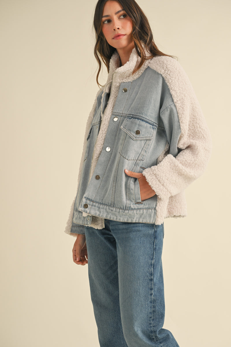 ATHINA FLEECE DENIM JACKET