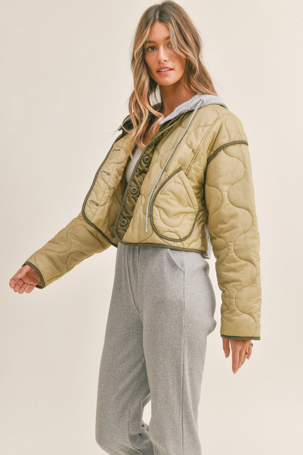 MALAYA QUILTED HOODIE JACKET