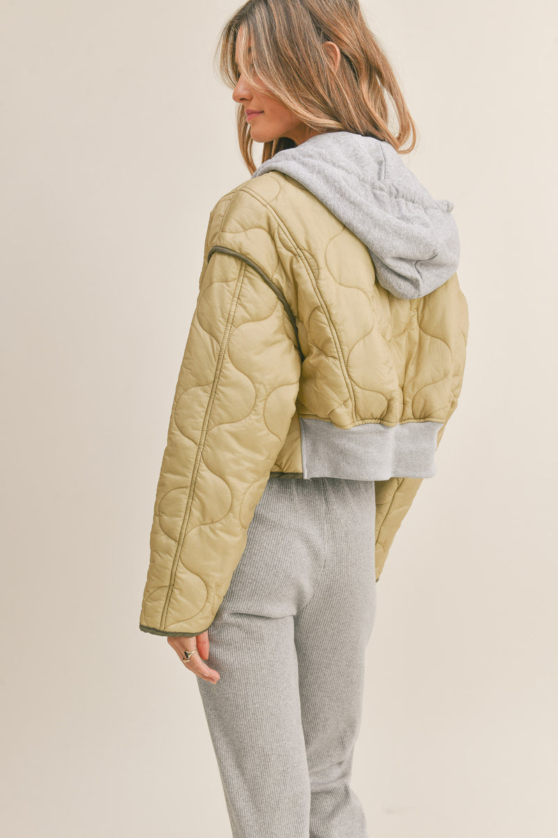 MALAYA QUILTED HOODIE JACKET