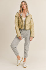 MALAYA QUILTED HOODIE JACKET