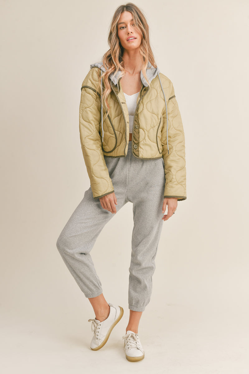 MALAYA QUILTED HOODIE JACKET
