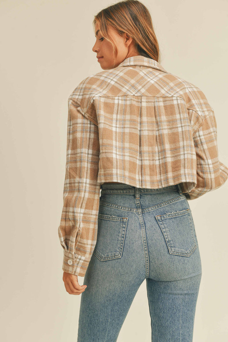 NALANI FLANNEL CROP SHACKET