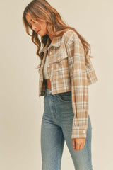 NALANI FLANNEL CROP SHACKET