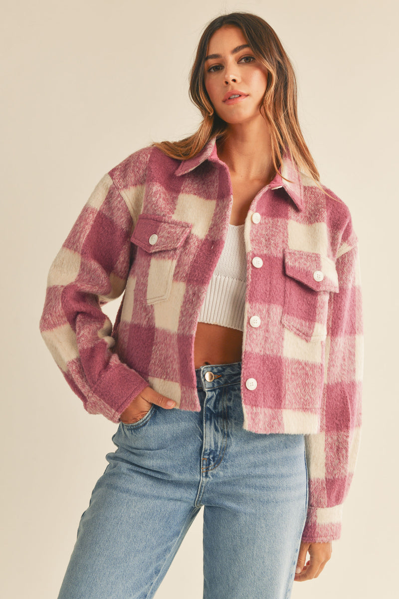 SVEA FUZZY CROPPED SHACKET