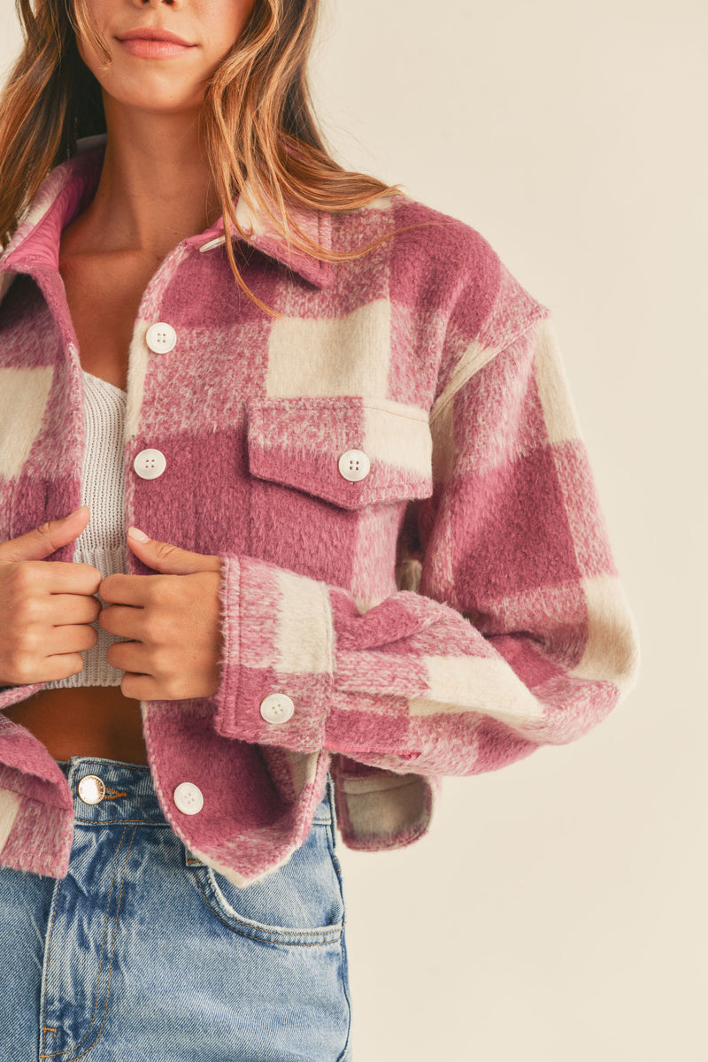 SVEA FUZZY CROPPED SHACKET