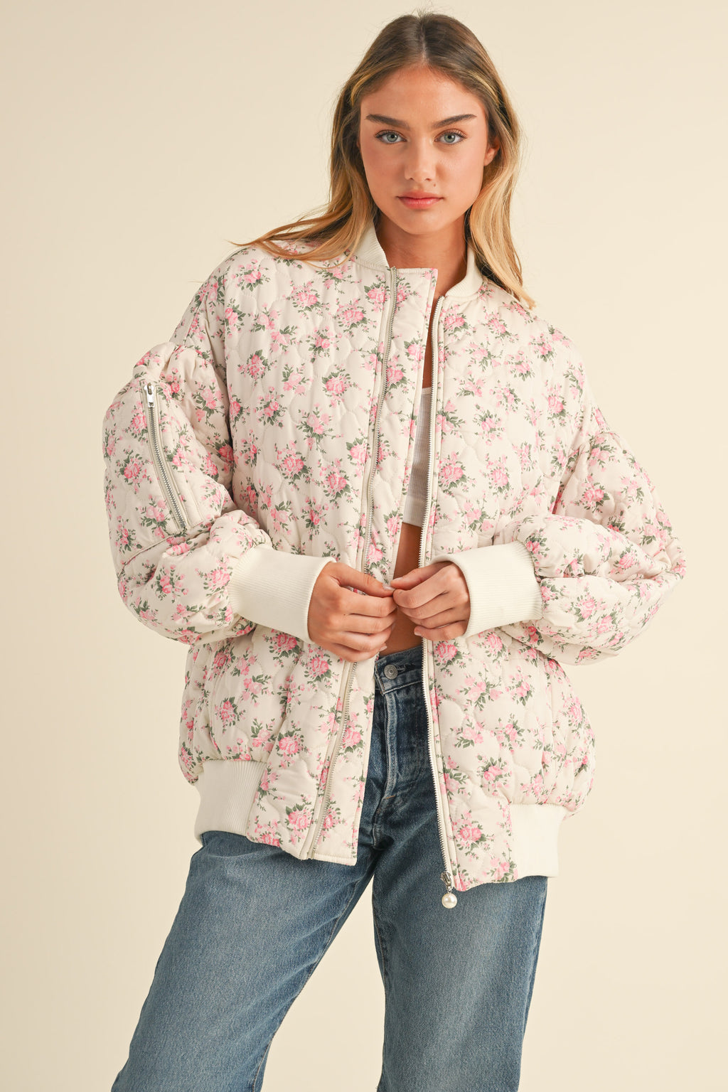 激安単価で PRINT FLORAL ATHINA OVERSIZED Clothing Mable – JACKET BOMBER ジャケット・アウター