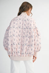 CHARLIE FLORAL QUILTED BOMBER