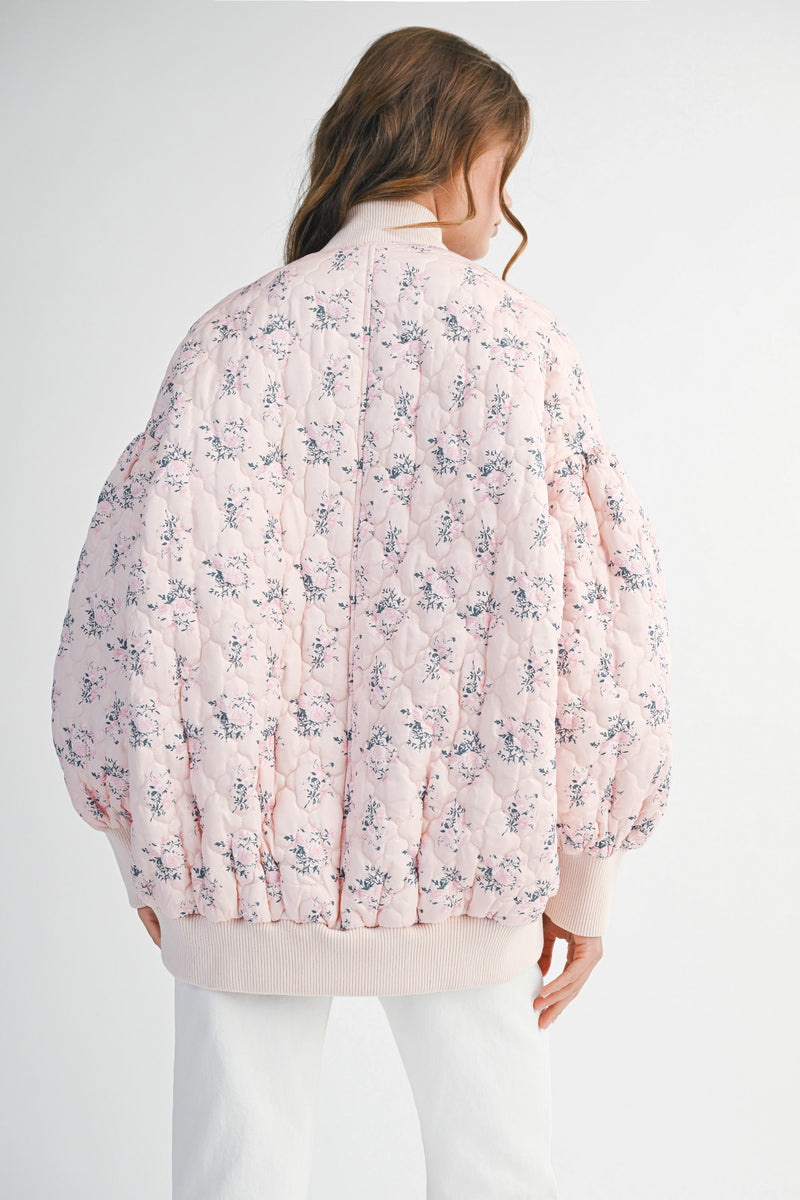 CHARLIE FLORAL QUILTED BOMBER
