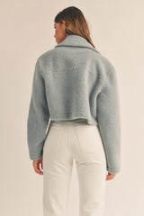ILA FAUX FUR SHEARED CROP JACKET