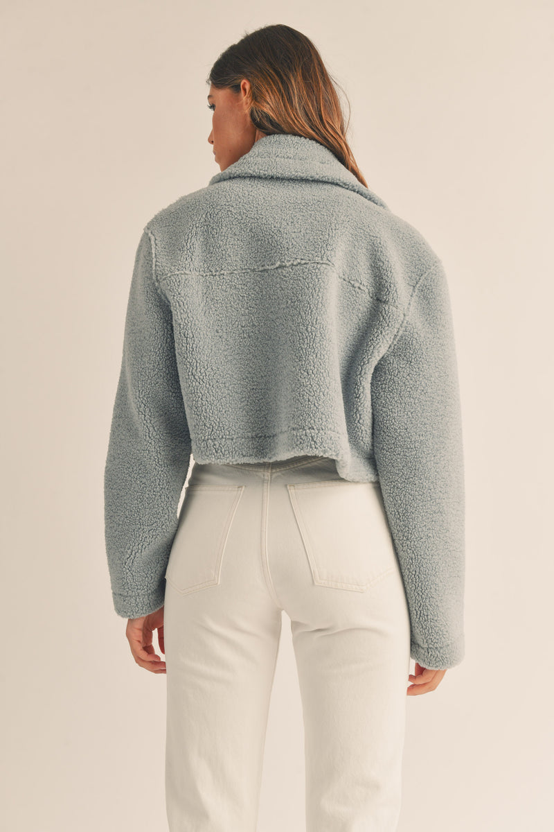 ILA FAUX FUR SHEARED CROP JACKET