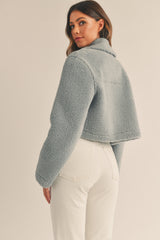 ILA FAUX FUR SHEARED CROP JACKET