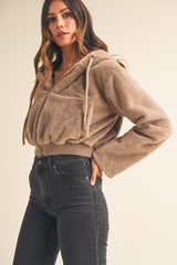 KATIE FAUX FUR HOODIE JACKET