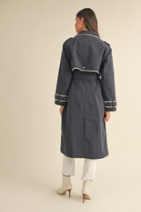 VESPER LACE TRIM DETAIL TRENCH COAT