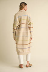 QUIANA MULTI COLOR STRIPE CARDIGAN