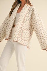 YASMINA FLORAL PRINTED QUILTED JACKET