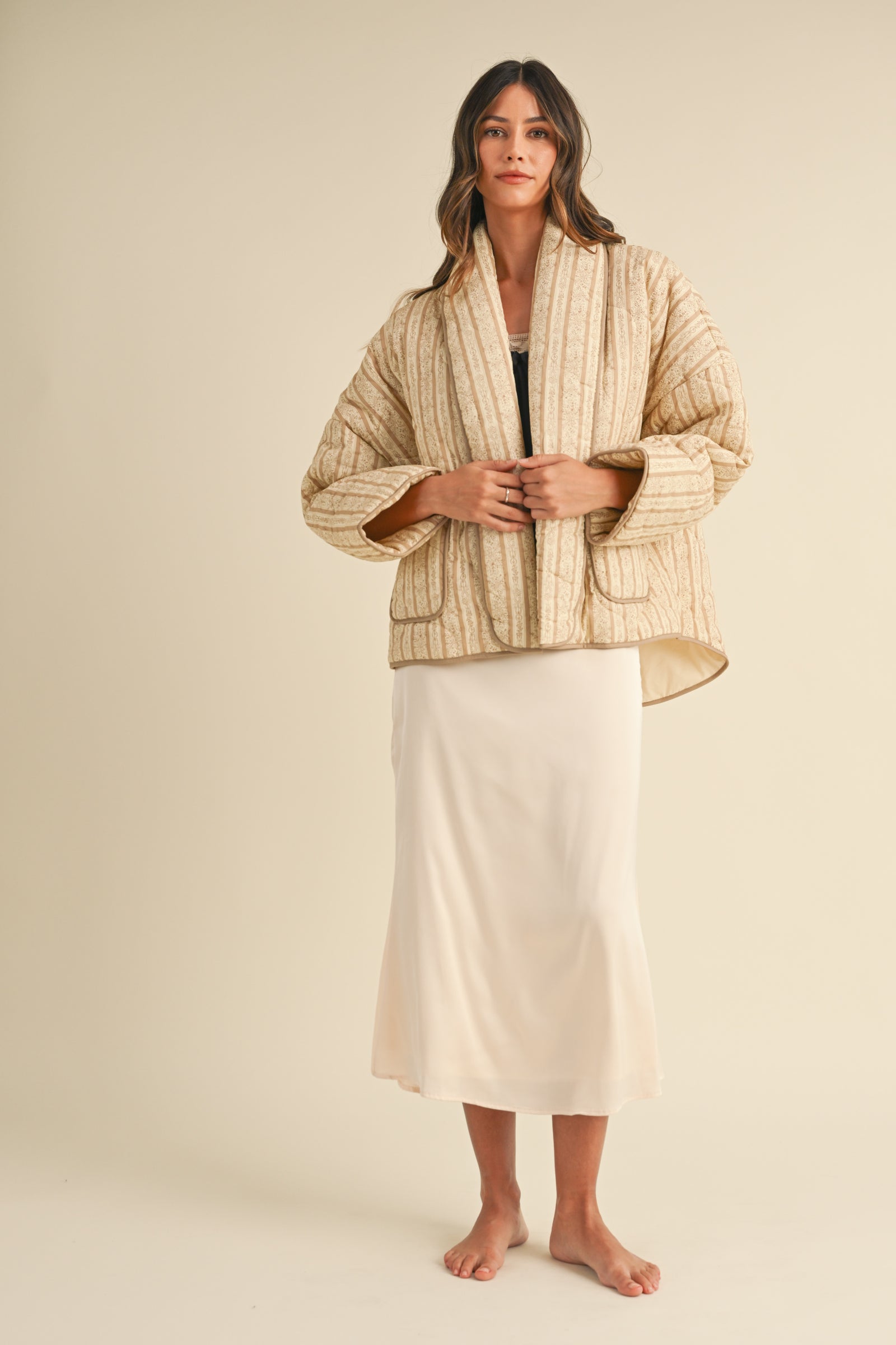 BELINDA FLORAL PRINTED QUILTED JACKET – Mable Clothing