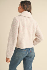 TIARA BOW EMBROIDERED TEDDY JACKET