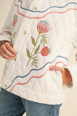 NIOMIE EMBROIDERED QUILTED JACKET