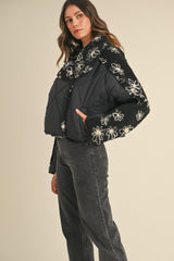 SELMA QUILTED WITH FLUFFY SHEARLING JACKET