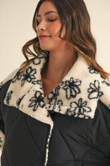 SELMA QUILTED WITH FLUFFY SHEARLING JACKET